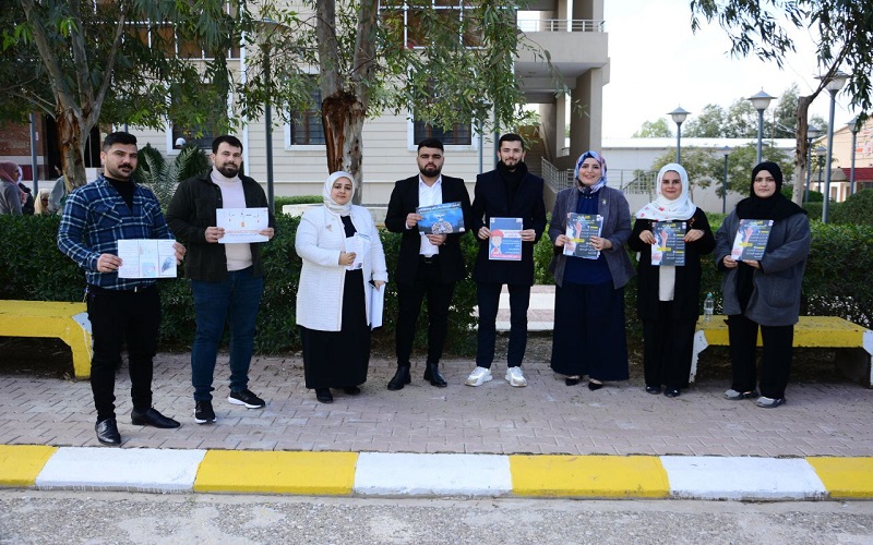 وحدتي الإرشاد النفسي والتوجيه التربوي وتمكين المرأة في كلية الزراعة تطلقان حملة توعوية ضد اضرار التدخين.